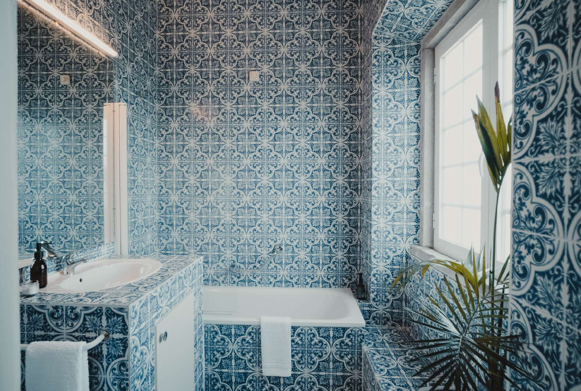Beautiful Portuguese tiled bathroom
