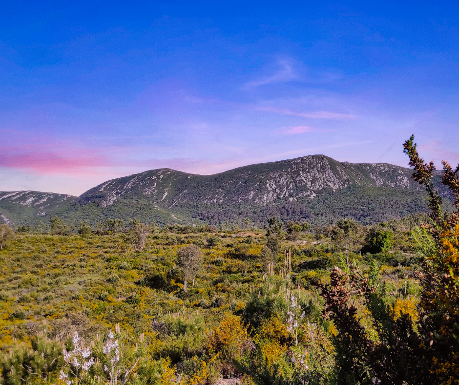 Arrábida mountains at sunset - the stunning natural setting of the retreat